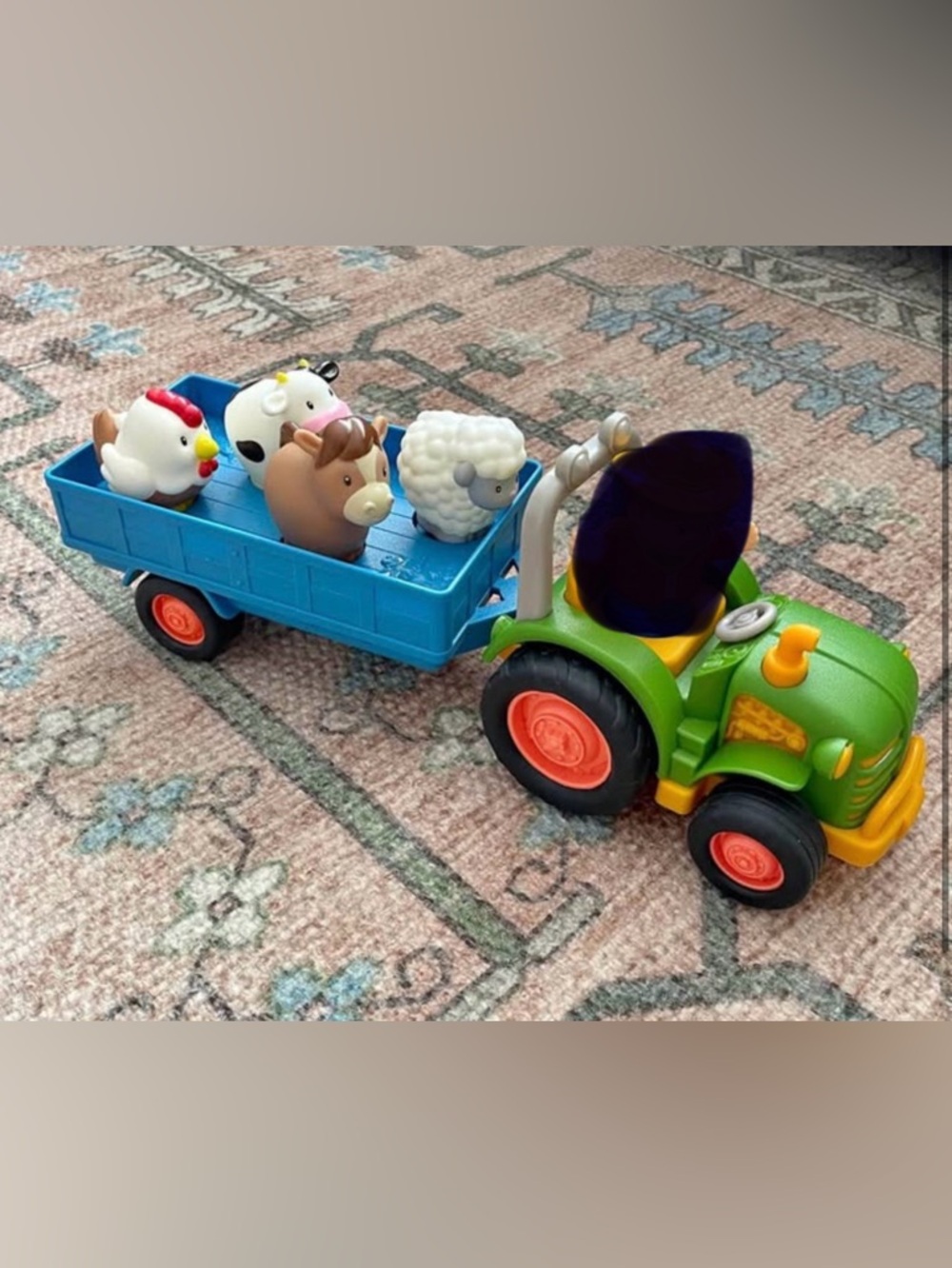 Fisher-Price Green little people farm animals and tractor